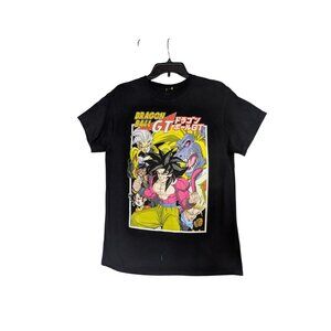 Dragon Ball GT Graphic T-Shirt Giant Cast Print Kanji Name Black Toei Animation